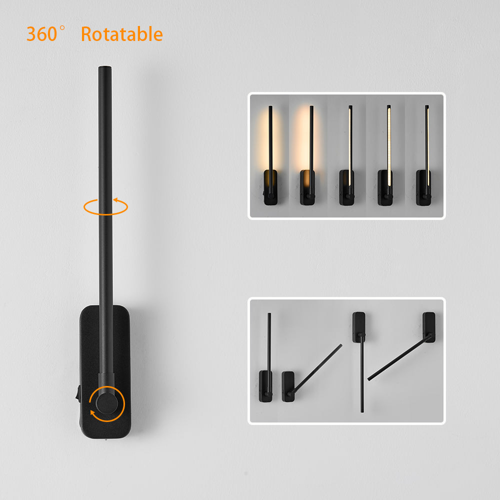 Black Rechargeable Magnetic 3CCT Picture Light for Restaurant Art Walls — view 7