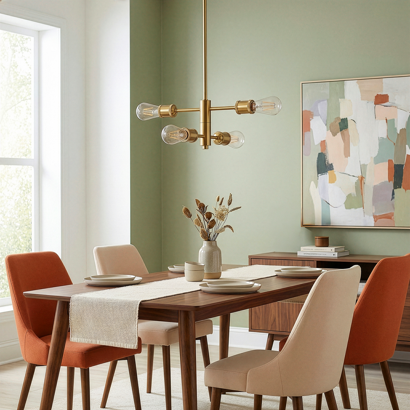 Modern Gold Trellis 4-Light Chandelier for Restaurant Dining Rooms and Kitchens — view 4