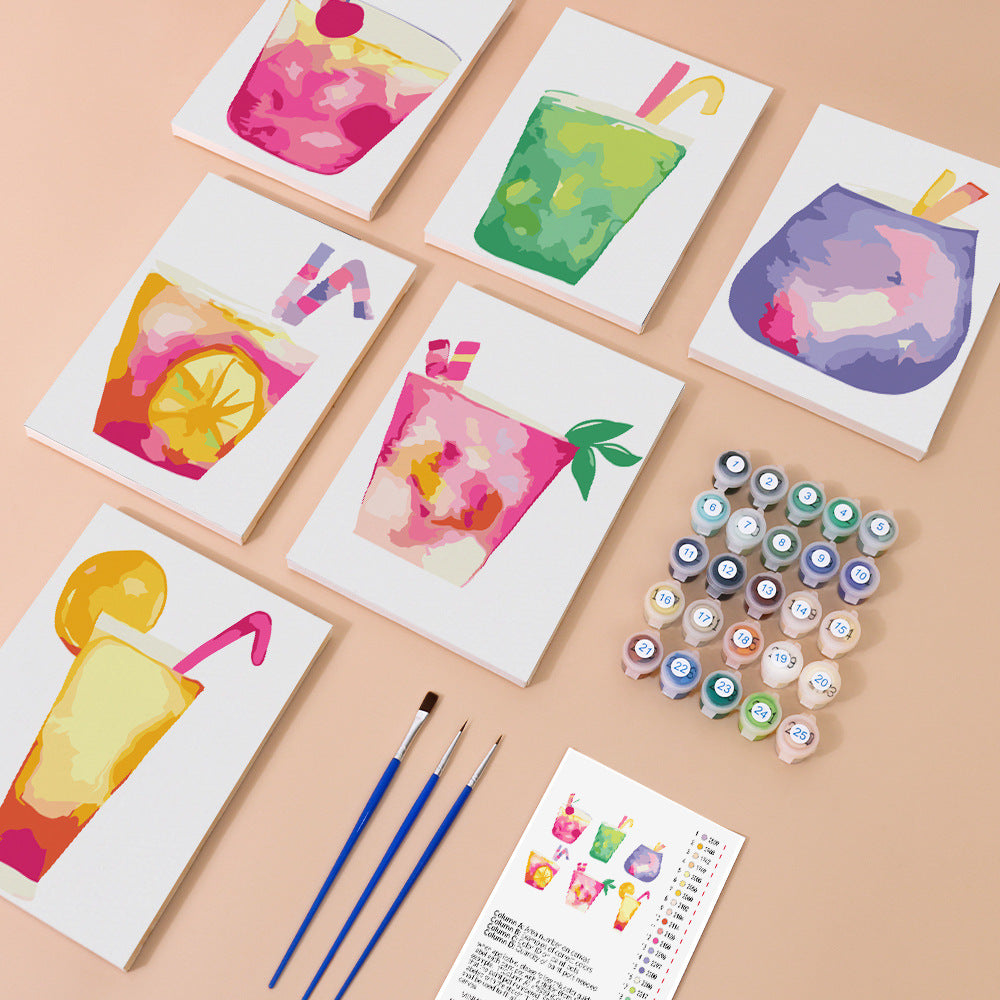 New Small Painting Set Foreign Trade Popular Style Landscape Flower Hand-painted Diy Digital Oil Painting Amazon FBA Global Hair — view 27