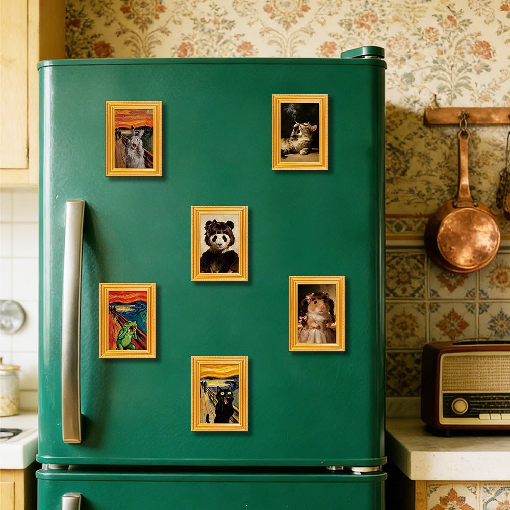 3D Wooden Photo Frame Fridge Magnet Home Decor — view 1