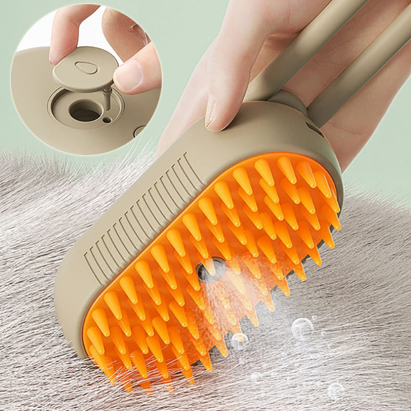 Three-in-One Fine-Mist Grooming Brush for Cat Cafés, Foster Care Rooms, and Daily Shedding Control — view 8