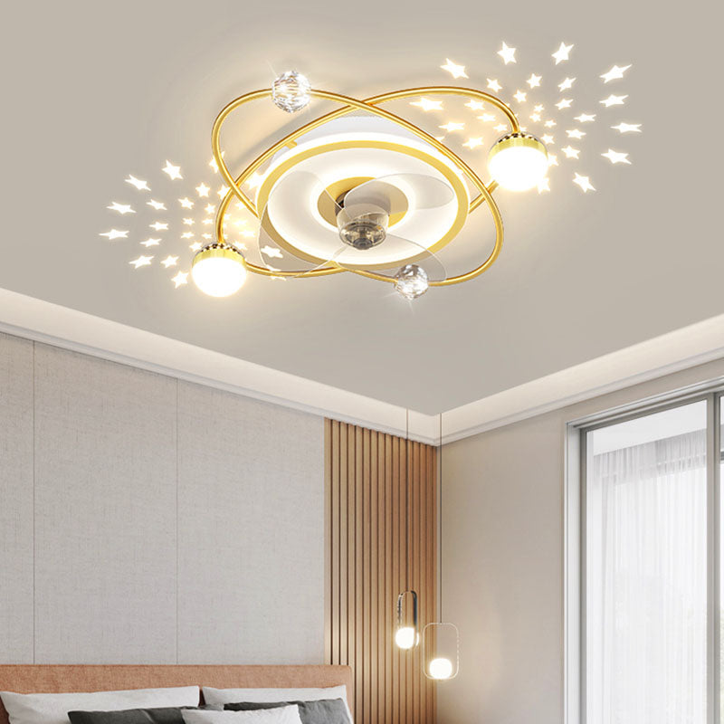 Nordic bedroom decor led lights for room Ceiling fan light lamp restaurant dining room Ceiling fans with lights remote control — view 2