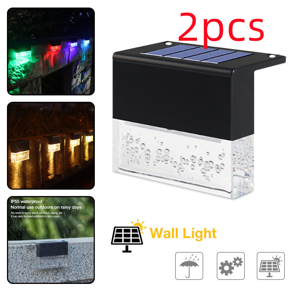 RGB Solar Step & Fence Lights — Restaurant Patio — view 5
