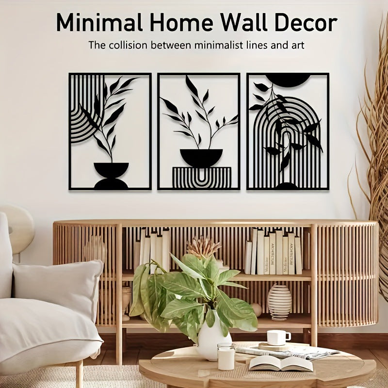Minimalist Abstract Art Metal Wall Decor — view 1