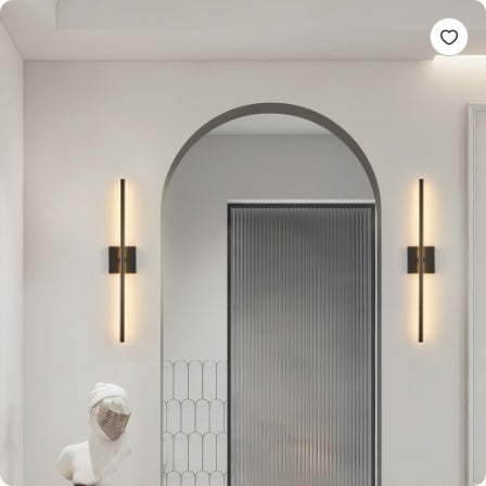 Matte Black LED Wall Sconce — 2-Piece Restaurant Set — view 1