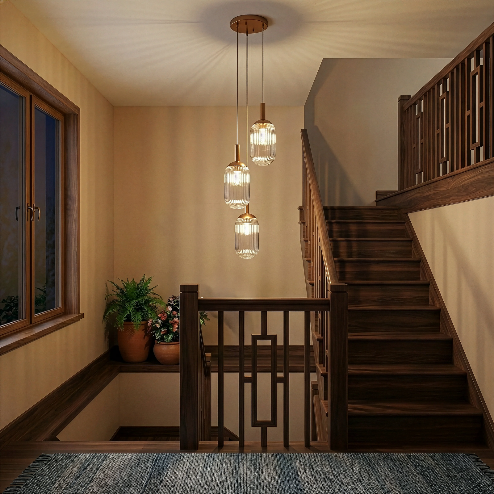 Bronze and Clear Retro Pendant Light for Restaurant Dining Rooms — view 4