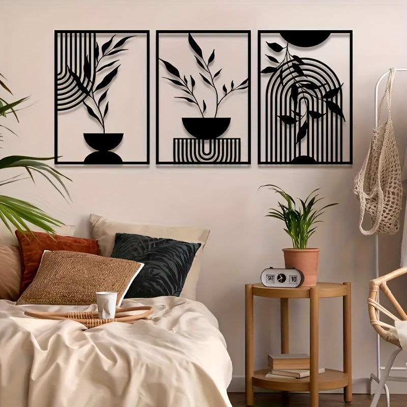 Minimalist Abstract Art Metal Wall Decor — view 3