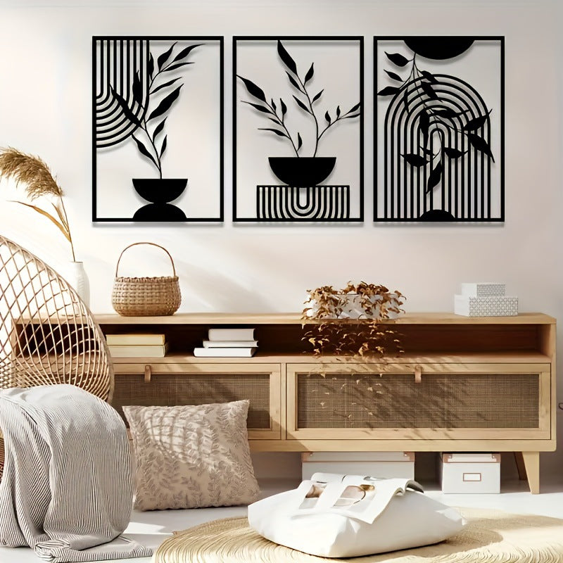 Minimalist Abstract Art Metal Wall Decor — view 2