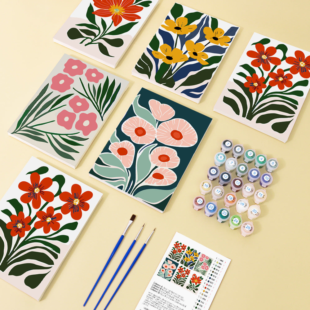New Small Painting Set Foreign Trade Popular Style Landscape Flower Hand-painted Diy Digital Oil Painting Amazon FBA Global Hair — view 6