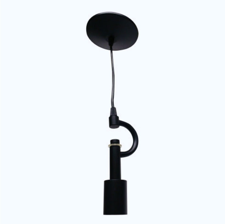 Satin Black 3-Light Pendant — Restaurant Bar — view 1