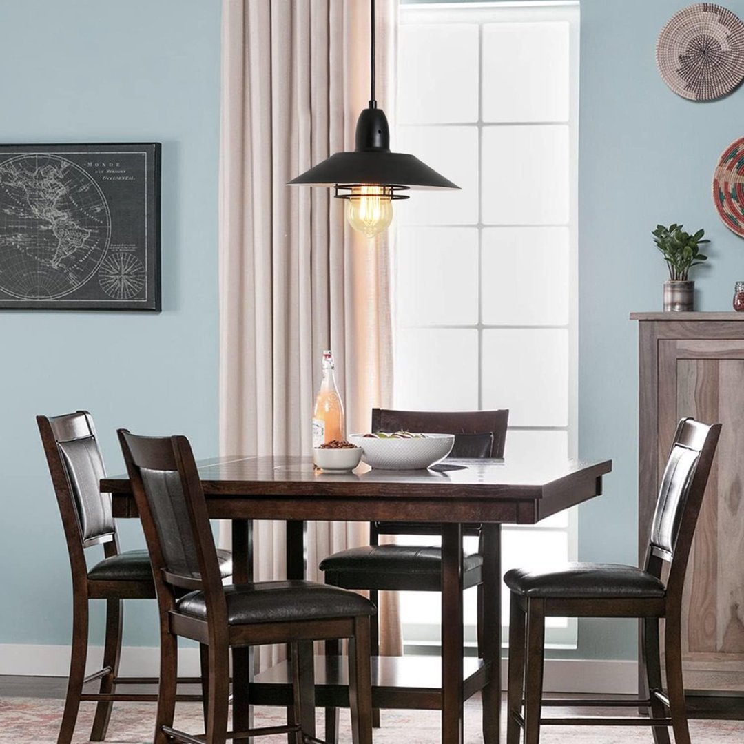 Farmhouse Black Spring-Frame Pendant Light for Restaurant Tables and Kitchen Counters — view 4