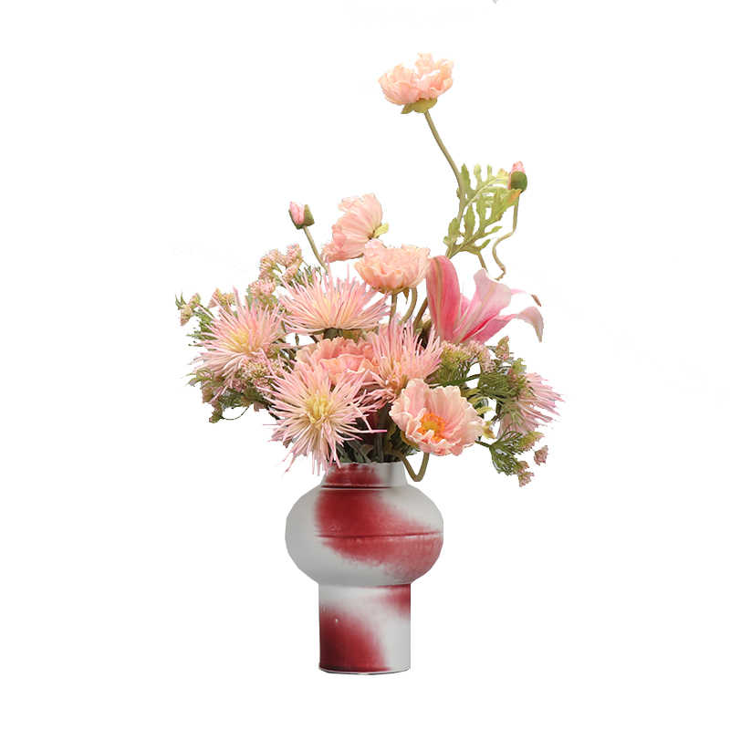 Restaurant-Style Artificial Greenery Mid-Century Floral Table Decor Vase For Dining Tables — view 4