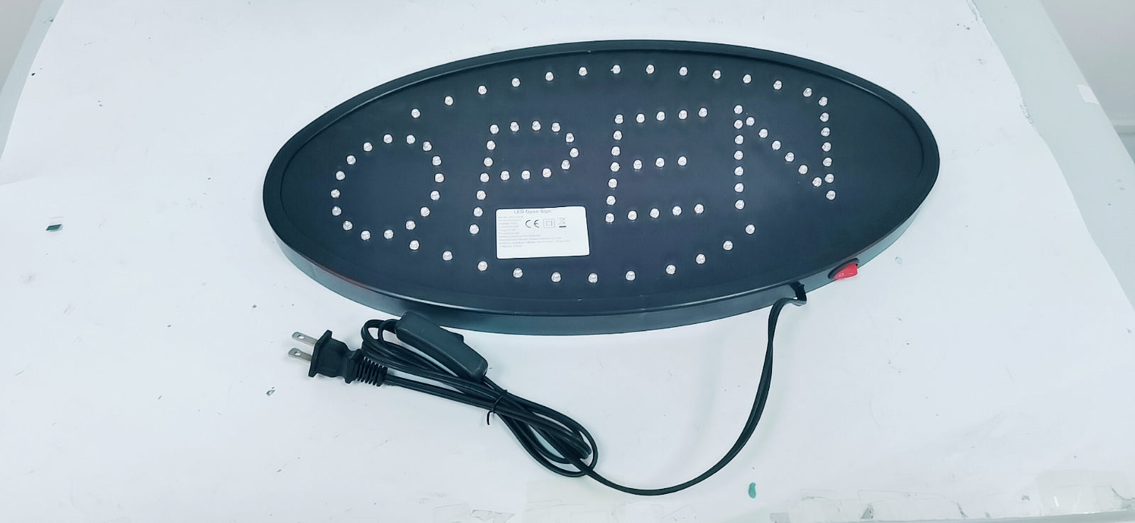 OPEN LED Neon Sign — Red + Blue, Static or Flashing — view 3