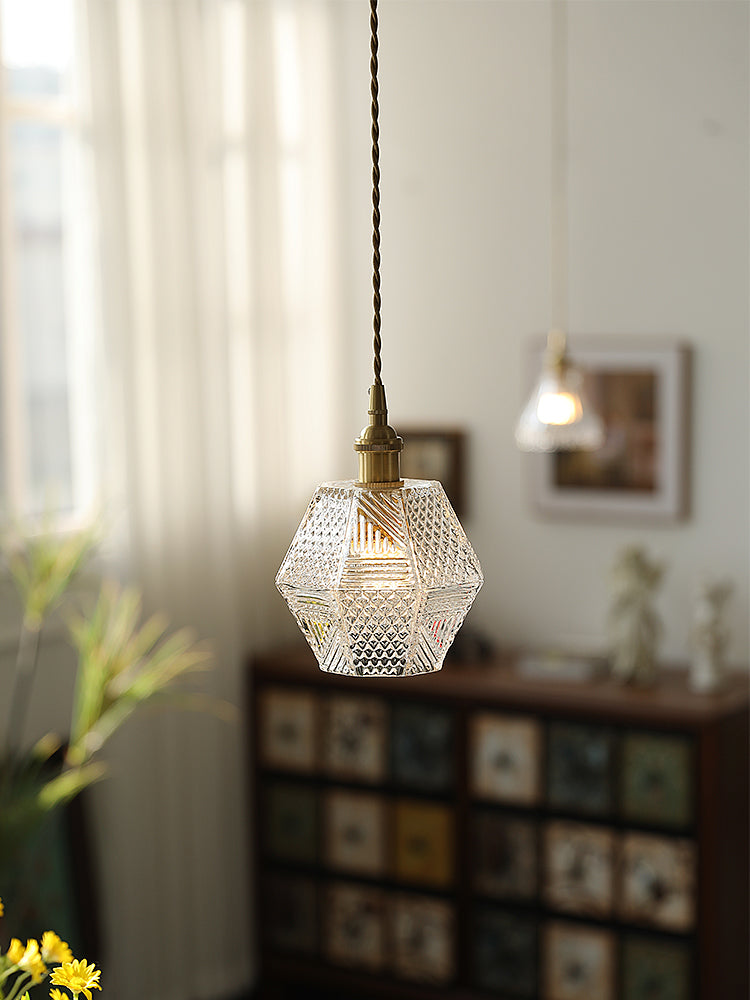 Japanese Copper & Glass Pendant Light for Restaurants — view 3