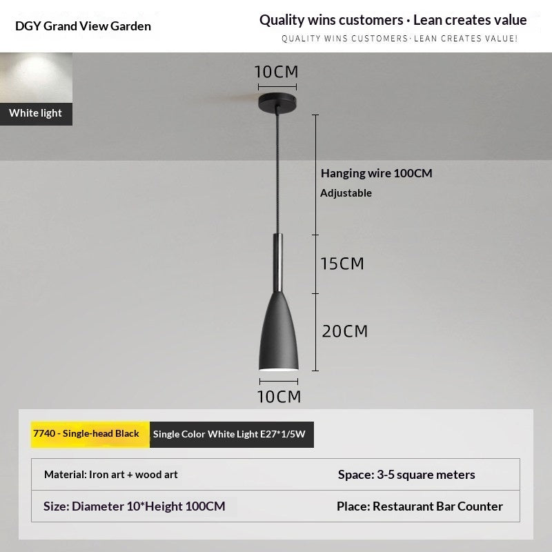 Restaurant Pendant Light, Nordic Modern Minimalist Dining Room Pendant Light — view 2