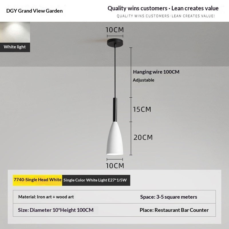 Restaurant Pendant Light, Nordic Modern Minimalist Dining Room Pendant Light — view 3