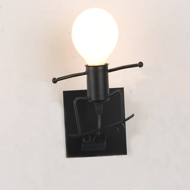 Modern Creative LED Wall Lamps Bedroom Bedside Lamp Nordic Iron Corridor Stairs Bar Restaurant Wall Light Child Room Decoration — view 11