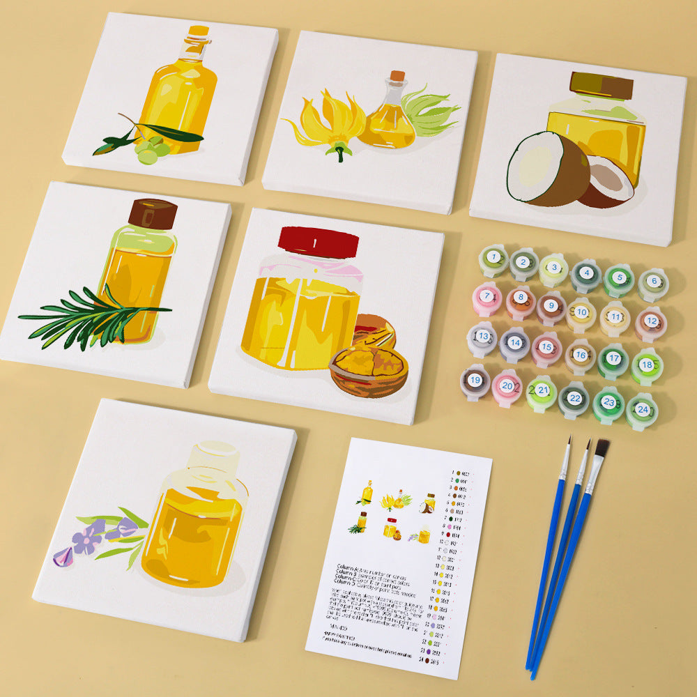 New Small Painting Set Foreign Trade Popular Style Landscape Flower Hand-painted Diy Digital Oil Painting Amazon FBA Global Hair — view 22