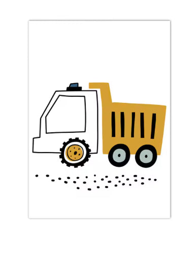 Excavator Canvas Art Poster Decoration Painting — view 9