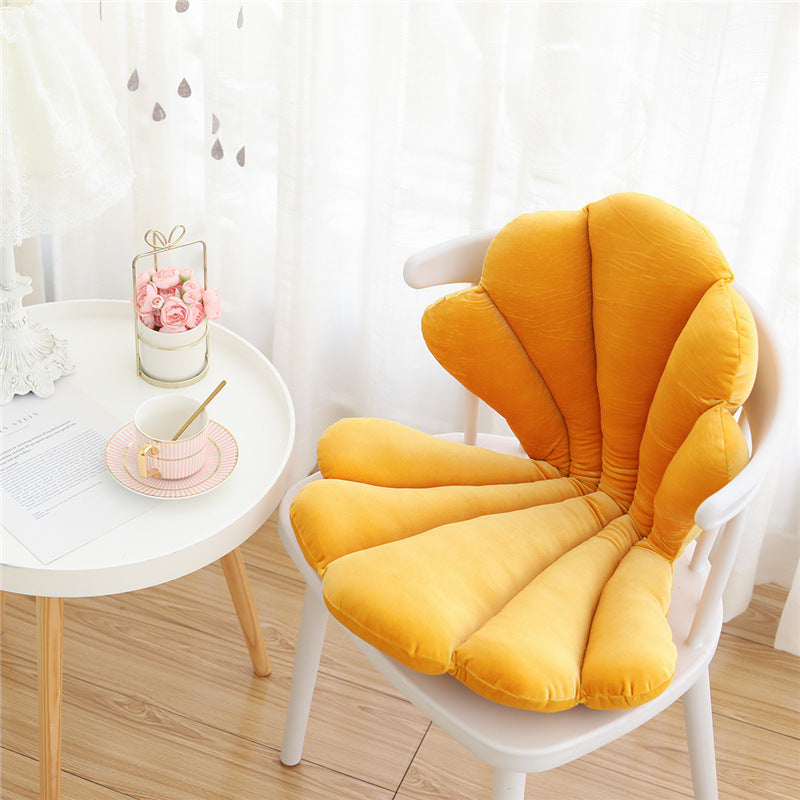 Luxurious Velvet Seal Shell Chair Cushion Unqiue Rose Seat Pillow Upscale Restaurant Chair Decor Girly Room Decorations — view 12