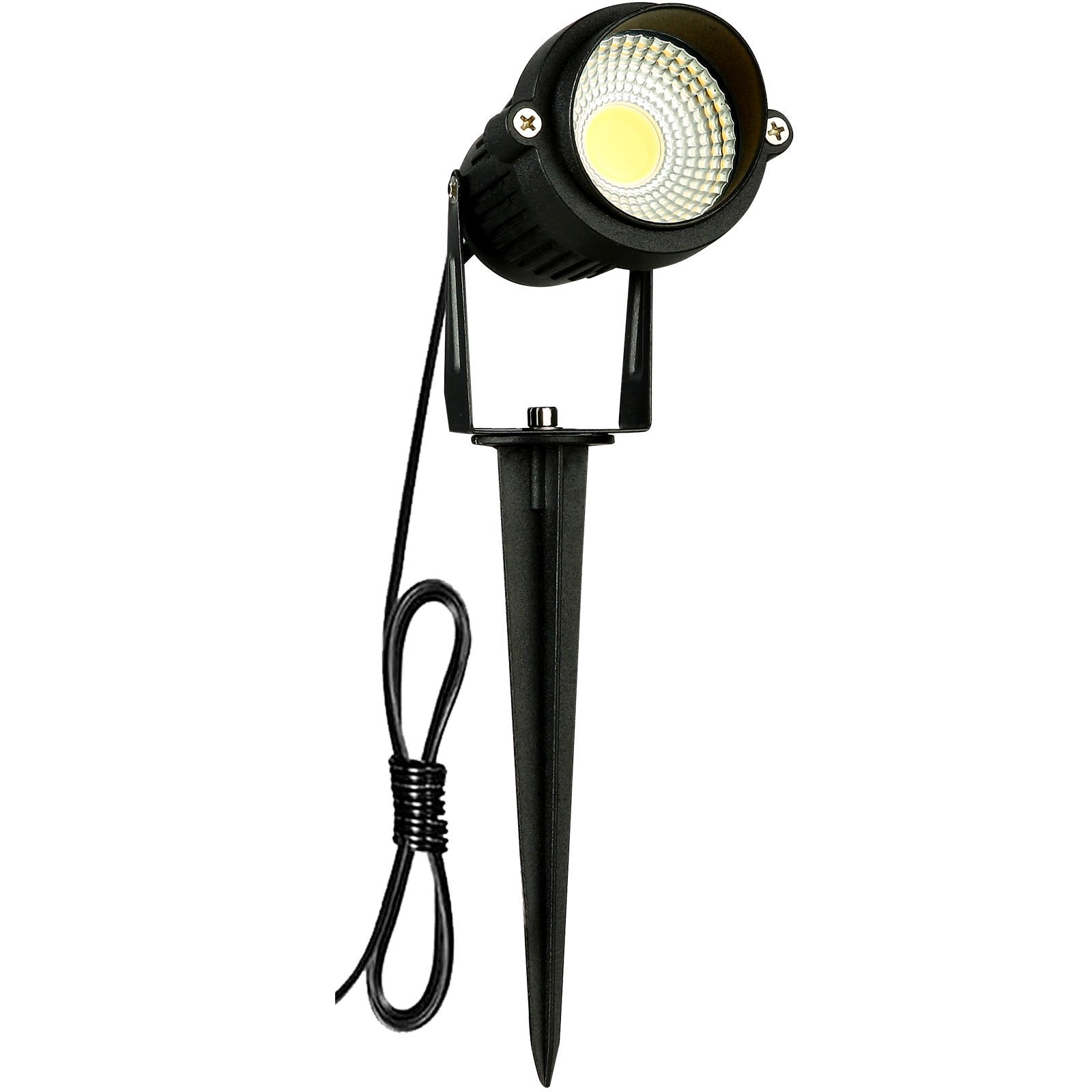 12-Pack Low-Voltage Warm-White Landscape Spotlights — Restaurant Pathway — view 1