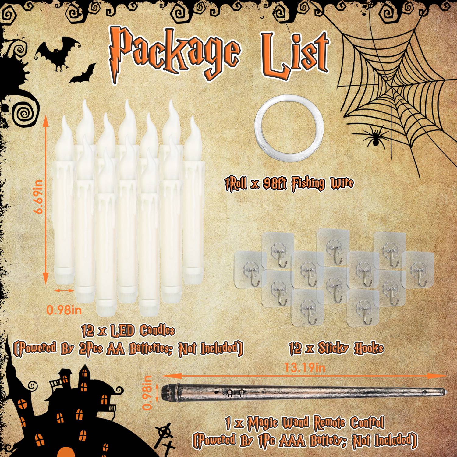 12-Piece Flameless Floating Candle Set — Restaurant Table — view 4