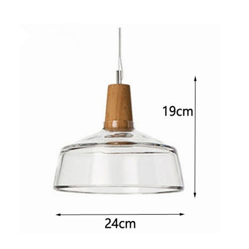 Smoked Glass & Wood Pendant Light for Restaurants and Bars — view 13