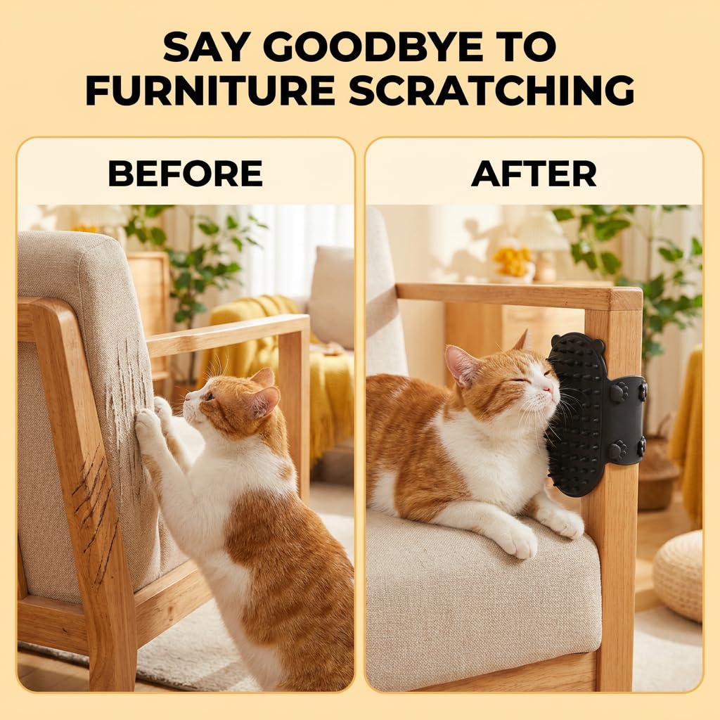 Two-Piece Soft Corner Self-Groomer Set for Cat Cafés, Adoption Suites, and High-Traffic Enrichment Walls — view 12