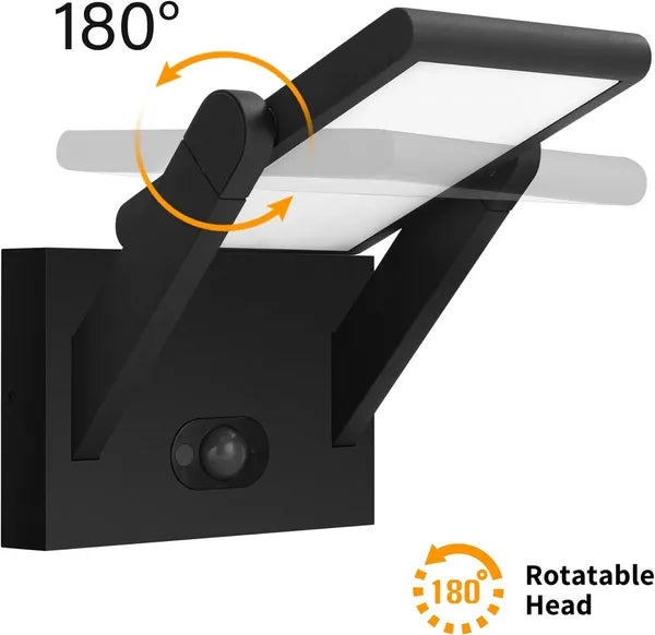Dimmable Motion-Sensor Solar Wall Sconce for Restaurant Patios and Entrances — view 5