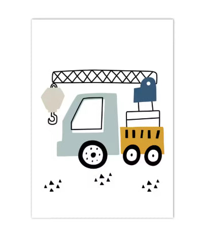 Excavator Canvas Art Poster Decoration Painting — view 10