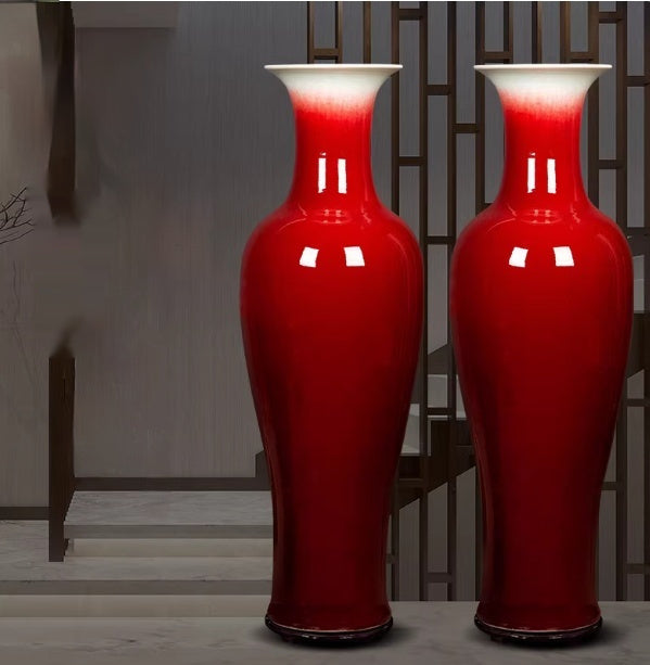 Ceramic Langhong Glazed Vase Large Artistic Ornament For Home Decor — view 5