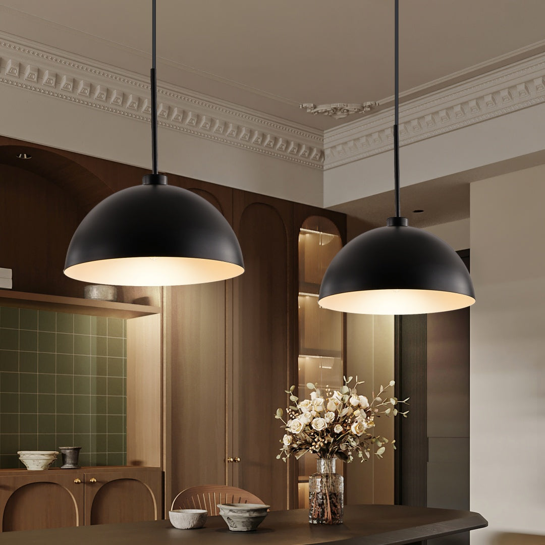 41-Inch Matte Black Double Pendant Light for Restaurant Tables and Kitchen Islands — view 8