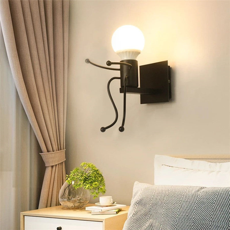 Modern Creative LED Wall Lamps Bedroom Bedside Lamp Nordic Iron Corridor Stairs Bar Restaurant Wall Light Child Room Decoration — view 5