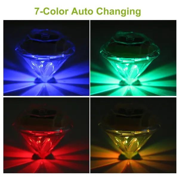 4-Piece Solar Diamond Garden Lights — Restaurant Patio — view 5