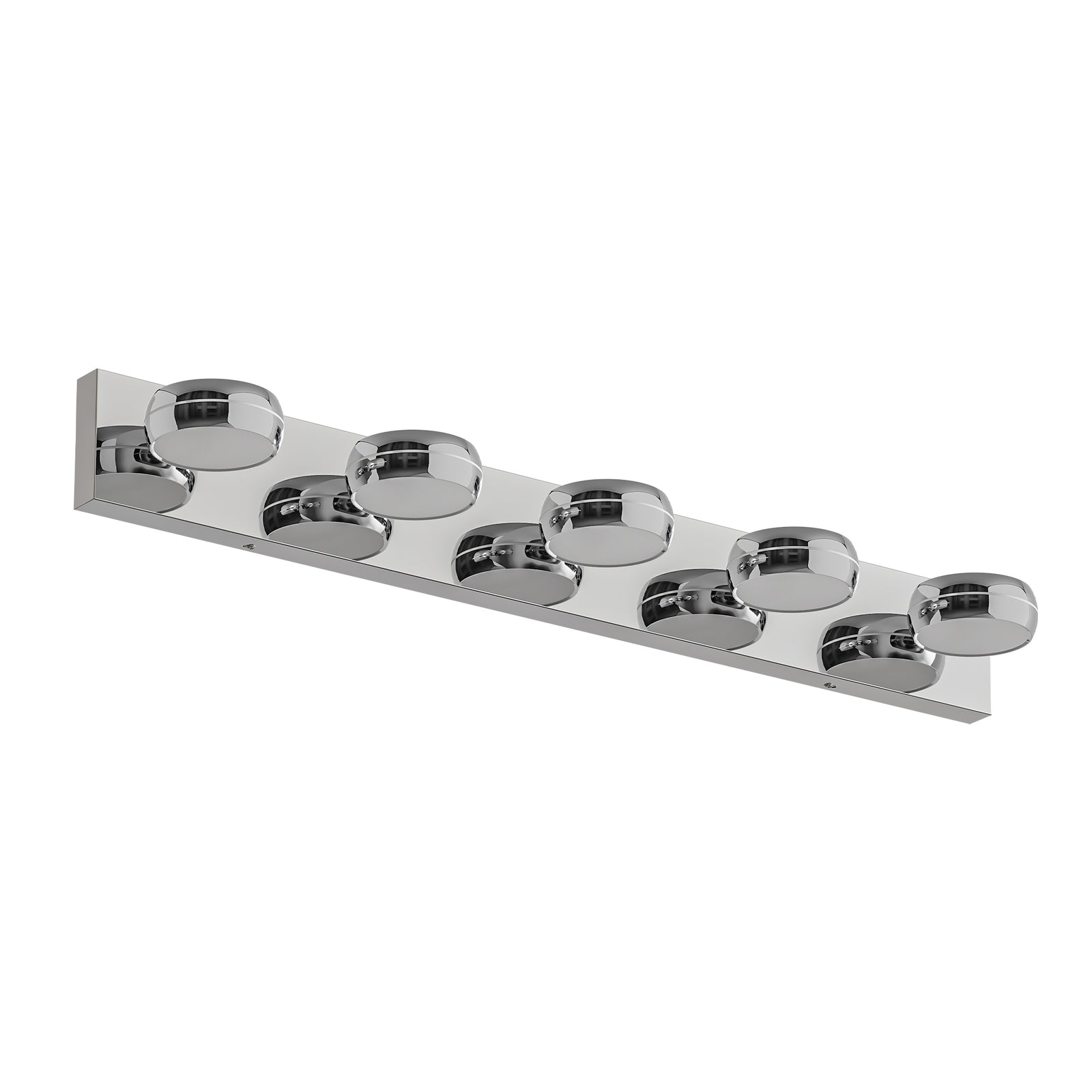 35-Inch Chrome 5-Light LED Vanity Bar for Restaurant Restrooms and Bar Mirrors — view 8