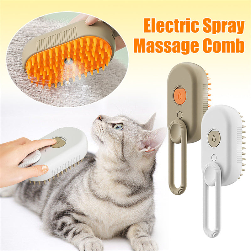 Three-in-One Fine-Mist Grooming Brush for Cat Cafés, Foster Care Rooms, and Daily Shedding Control — view 3