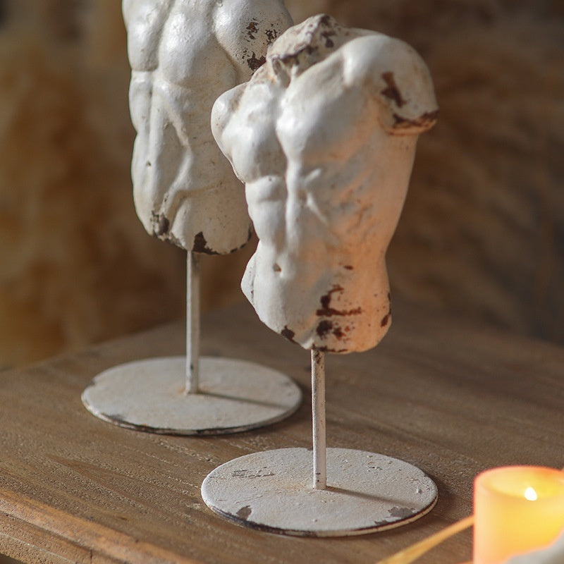 Creative Half-body Sculpture Ornament Desktop ABS Themed Plaster Figurine Home Decor — view 4