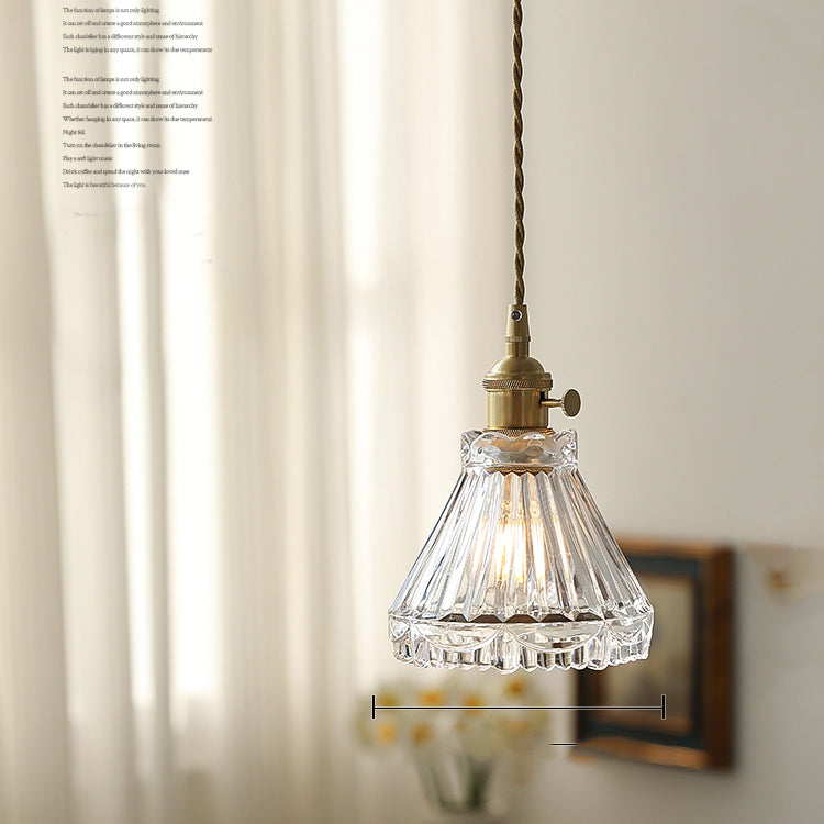 Japanese Copper & Glass Pendant Light for Restaurants — view 2