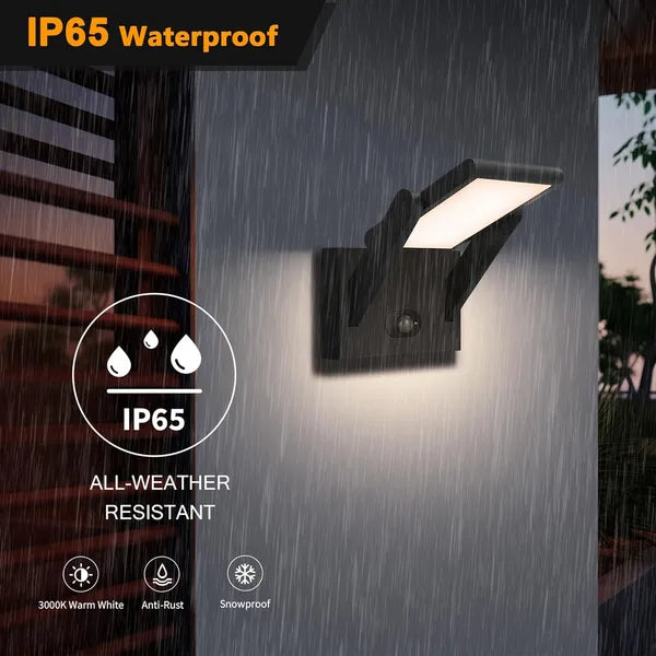 Dimmable Motion-Sensor Solar Wall Sconce for Restaurant Patios and Entrances — view 2