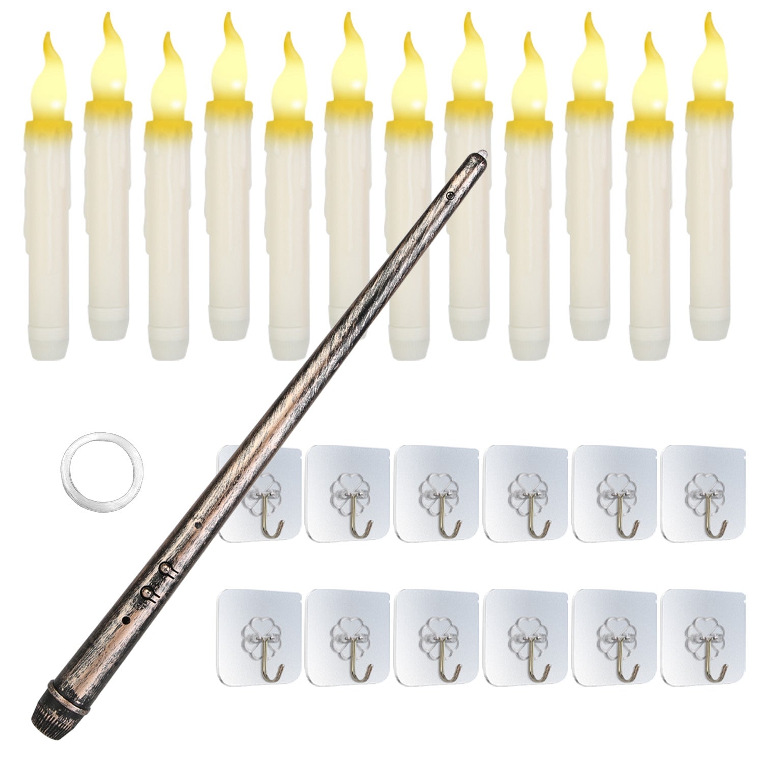 12-Piece Flameless Floating Candle Set — Restaurant Table — view 10