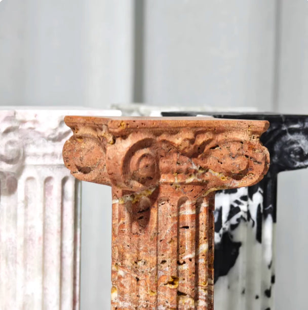 Roman Column Ornaments Made From Natural Marbledecorative Castle Pieces For Home Decor — view 6