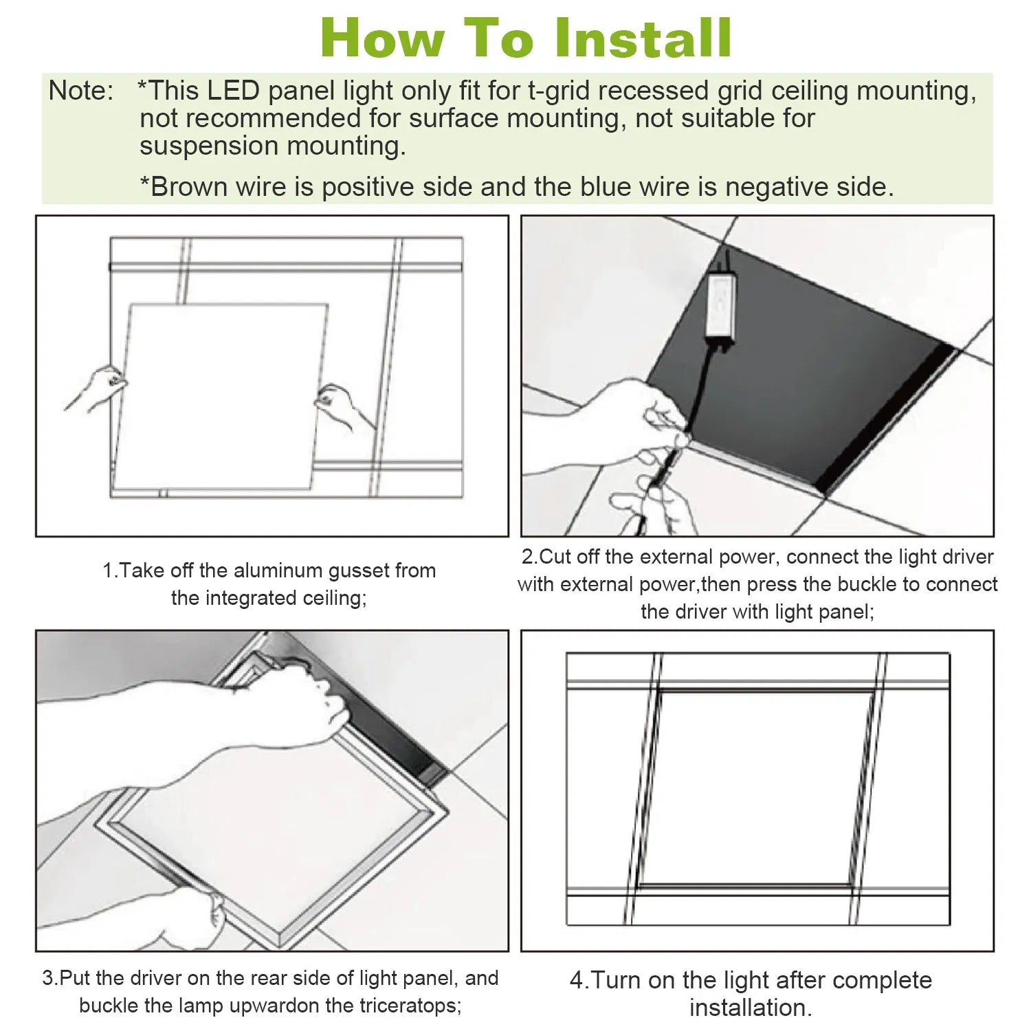 2-Pack 2x2 LED Panel Lights — Restaurant Ceiling — view 9