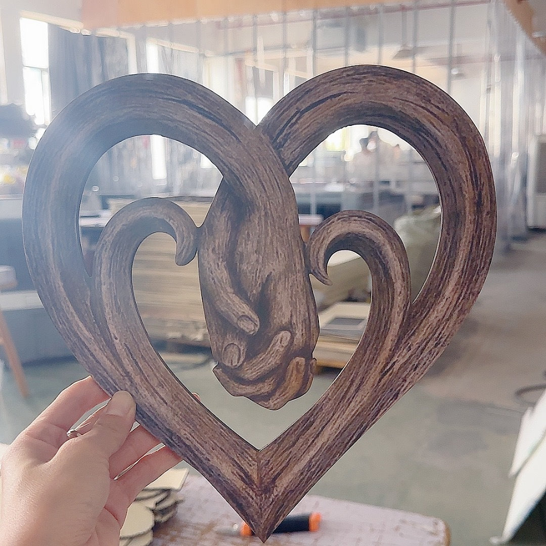Hand-in-hand Heart Wall Decor Decorative Art Piece  Gift Item  Craft Ornament  Wooden Hanging Decoration — view 4