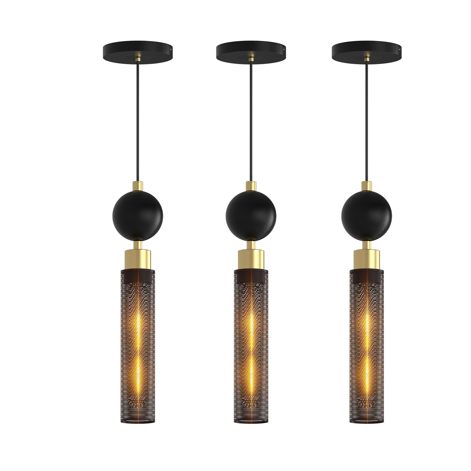 Modern Black Wrought Iron Pendant for Restaurant Kitchen Islands — view 3