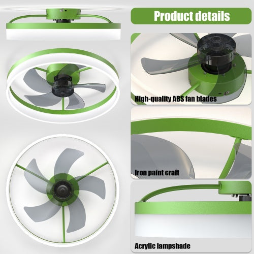 Slim Dimmable LED Ceiling Fan with Light for Restaurant Dining Rooms — view 6