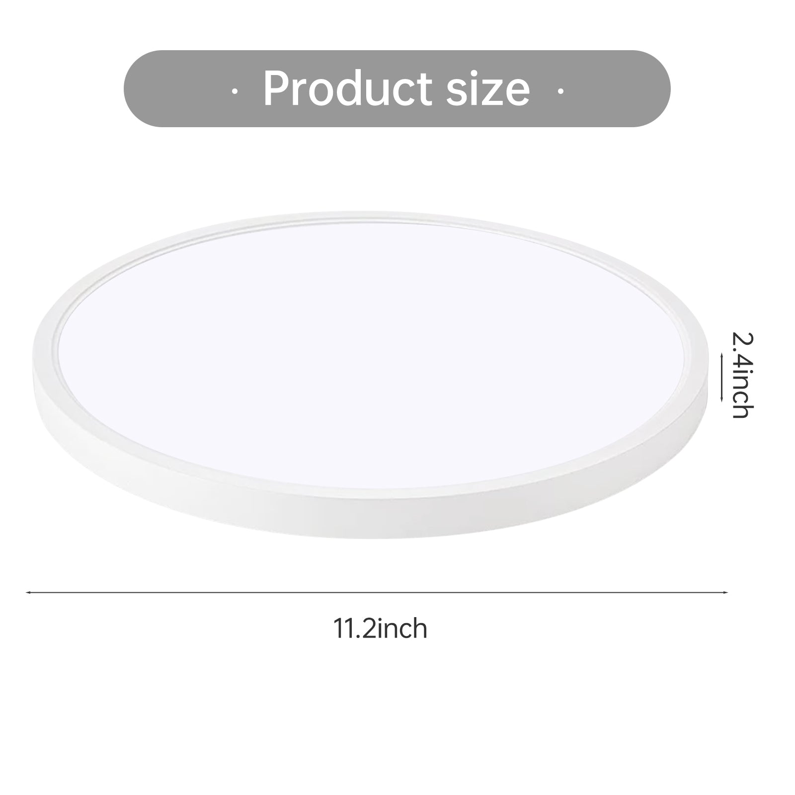 Ultra-Thin White LED Flush Mount Ceiling Light for Restaurant Hallways — view 4