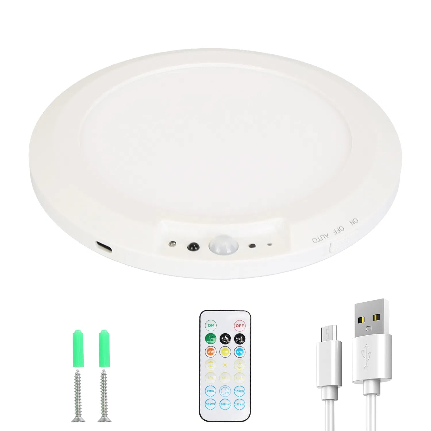 Rechargeable Motion-Sensor Flush Ceiling Light — Restaurant Hallway — view 7