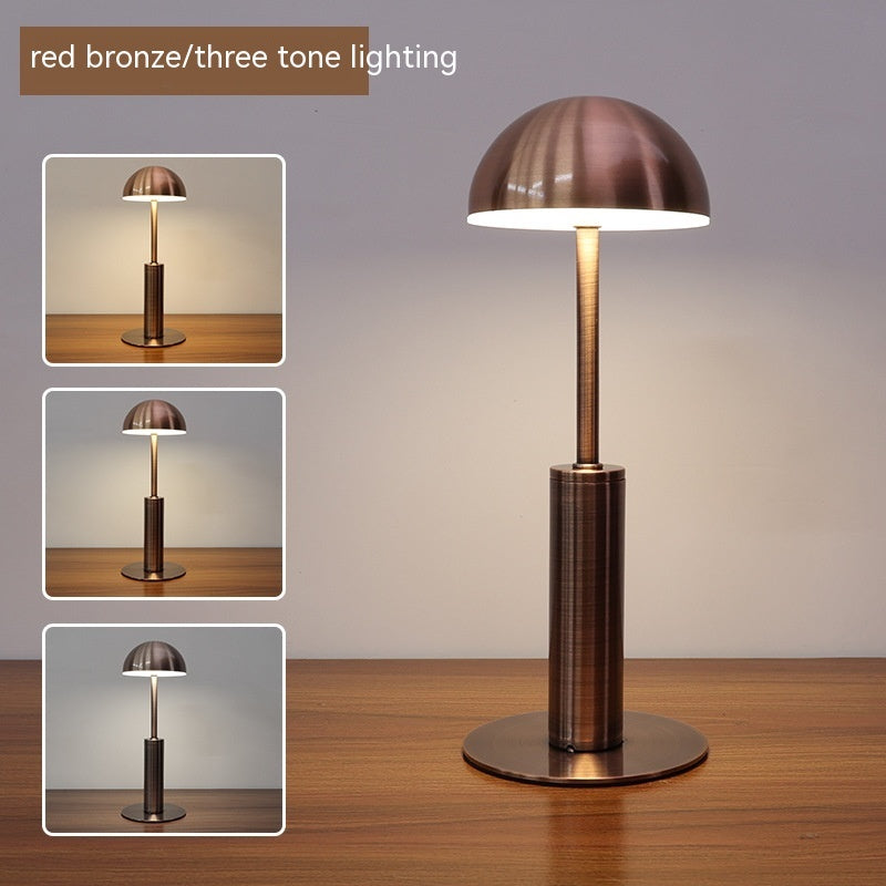 Cross-Border Led Rechargeable Bar Table Lamp Creative Mushroom-shaped Haircut Decorative Lamp Ambience Light Outdoor Restaurant And Cafe Desk Lamp — view 7