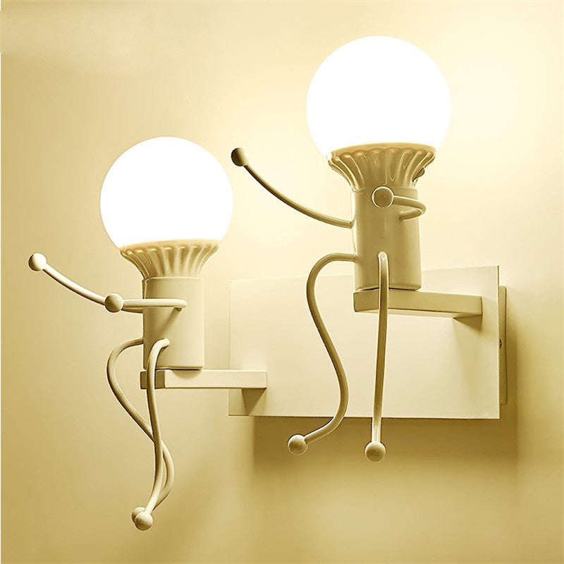 Modern Creative LED Wall Lamps Bedroom Bedside Lamp Nordic Iron Corridor Stairs Bar Restaurant Wall Light Child Room Decoration — view 3