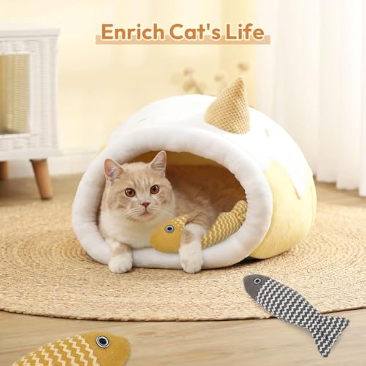 Three-Piece Catnip Fish Kicker Set for Cat Café Play Rotations, Adoption Lounges, and Enrichment Baskets — view 11